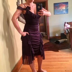 High Low Ruffle Middi Dress